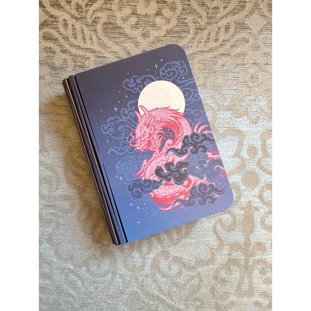 Illumicrate Dragon and Phoenix Folding Book Lamp LED Night Light Bookish Decor
